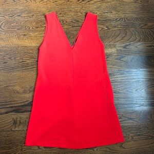 Theory Red Shift Mini Dress Size Petite